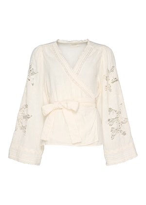 Winfrey wrap bluse Off White Sissel Edelbo 